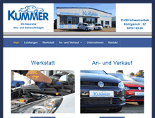 Tablet Screenshot of kfz-kummer.de